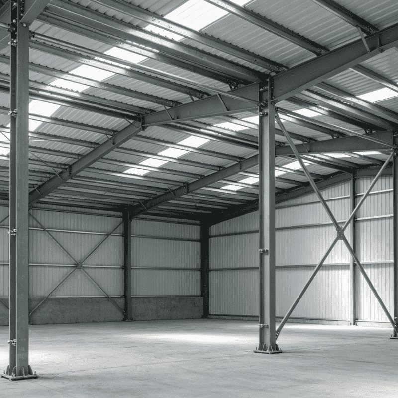 Construction de stockage industriel de petite envergure d'entrepôt en acier préfabriqué à un étage de budget