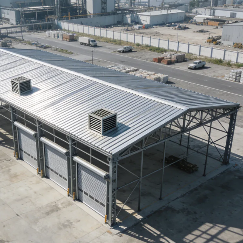 Hangar de stockage en acier pour marchandises en vrac