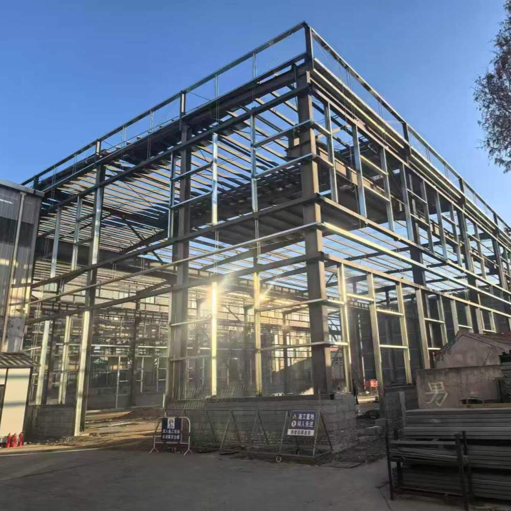 Atelier industriel fait sur commande d'entrepôt de structure métallique de cadre portail Q355 préfabriqué certifié CE
