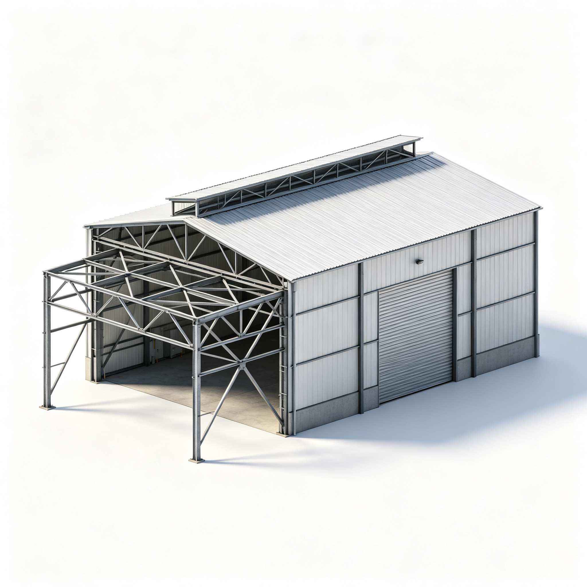 Atelier et entrepôt en acier préfabriqués personnalisés à grande portée claire