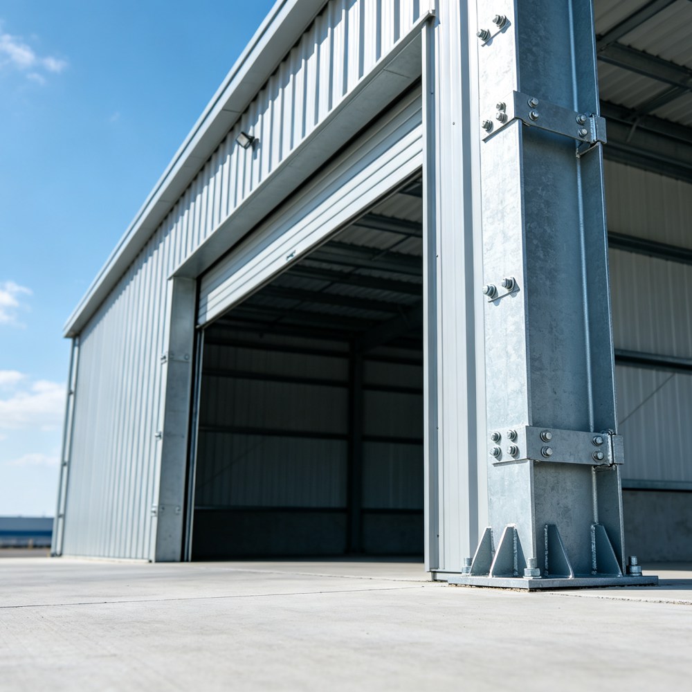 Entrepôt de structure métallique préfabriqué personnalisé Q355B, installation rapide, bâtiment de stockage industriel en métal