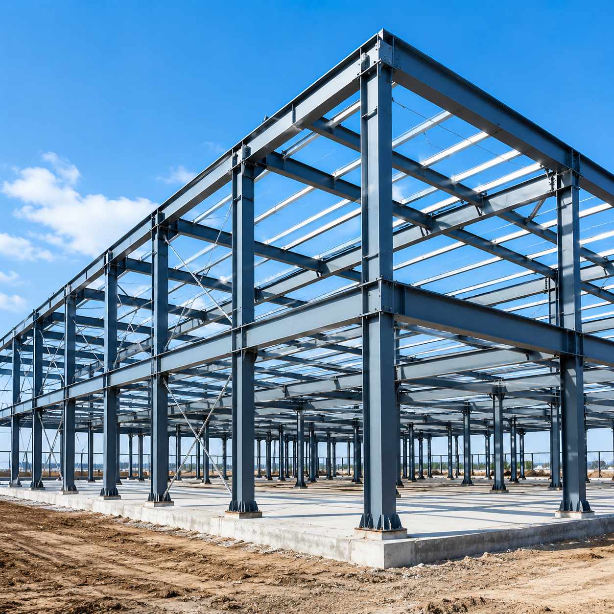 Structure en acier robuste personnalisable en acier Q355B pour la construction d'entrepôts commerciaux