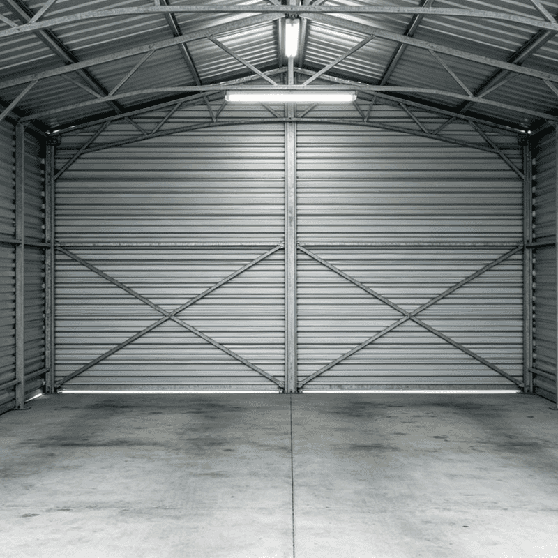 Garage de structure métallique préfabriqué direct d'usine, panneau sandwich isolé, garage de voiture en métal