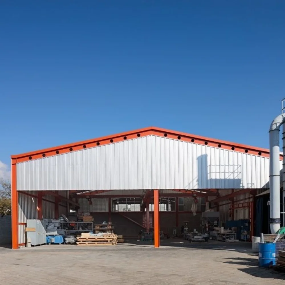 Atelier de structure en acier anticorrosion à haute résistance pour le traitement mécanique, utilisation de la production industrielle, entrepôt en acier élevé