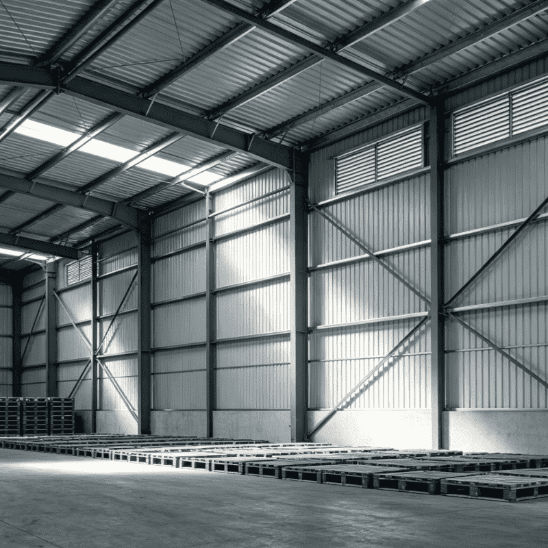 Entrepôt de stockage d'entrepôt de structure métallique de cadre de portail isolé