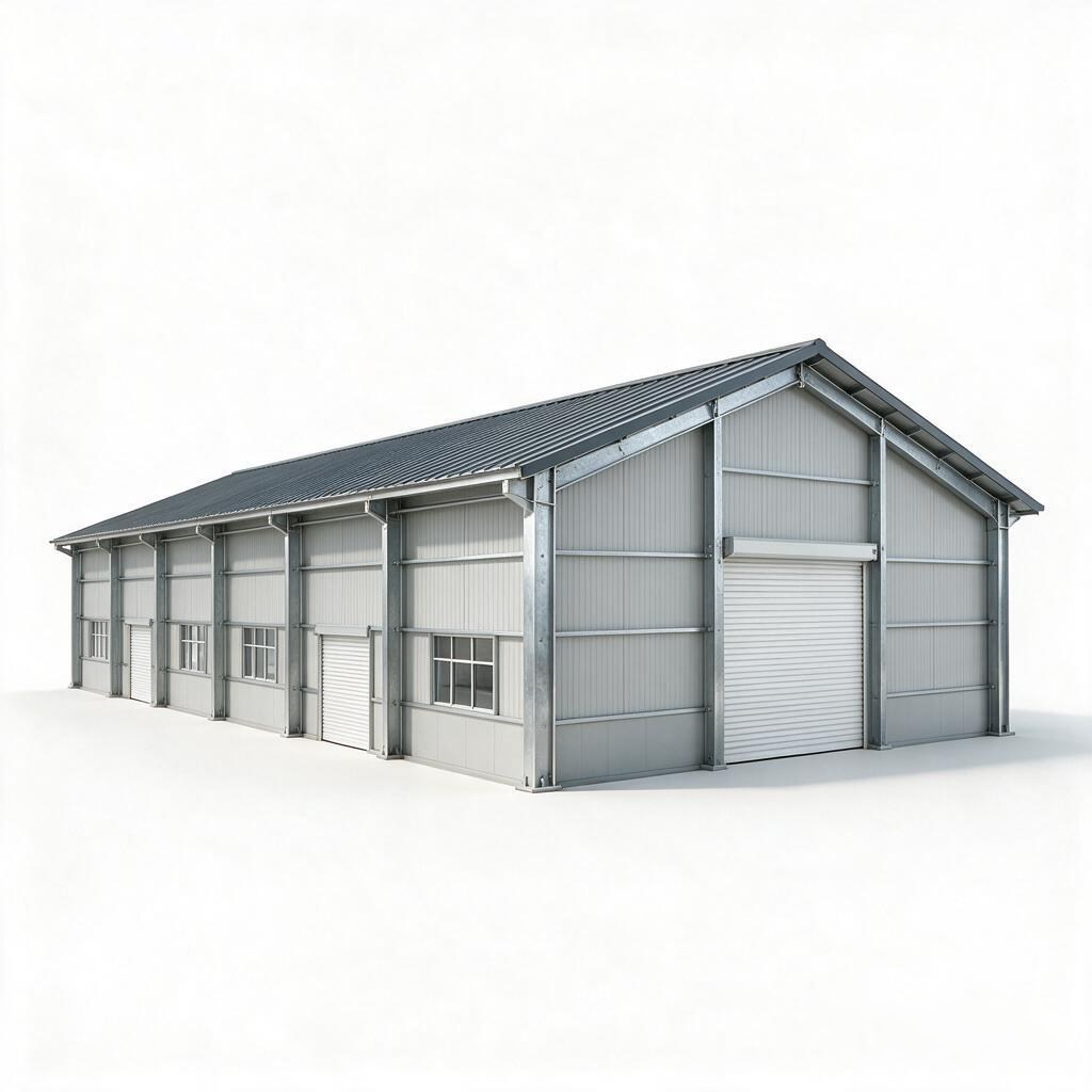 Entrepôt de structure métallique préfabriqué Q355B galvanisé sur mesure OEM pour atelier industriel en gros