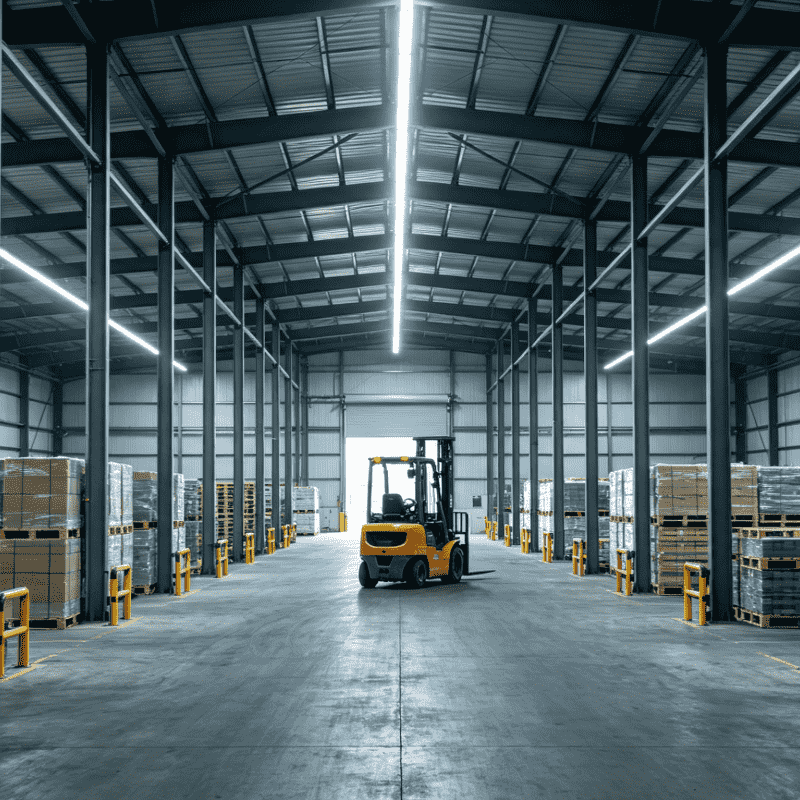 Entrepôt de distribution logistique en acier préfabriqué Centre de stockage de marchandises de transbordement international