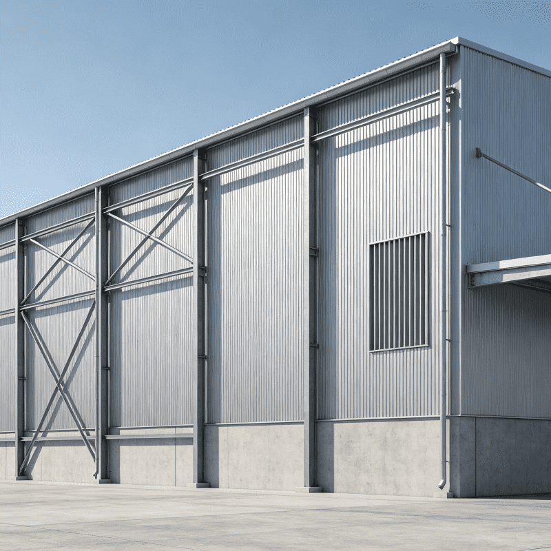 Entrepôt de stockage de cadre léger de bâtiment de structure métallique préfabriquée