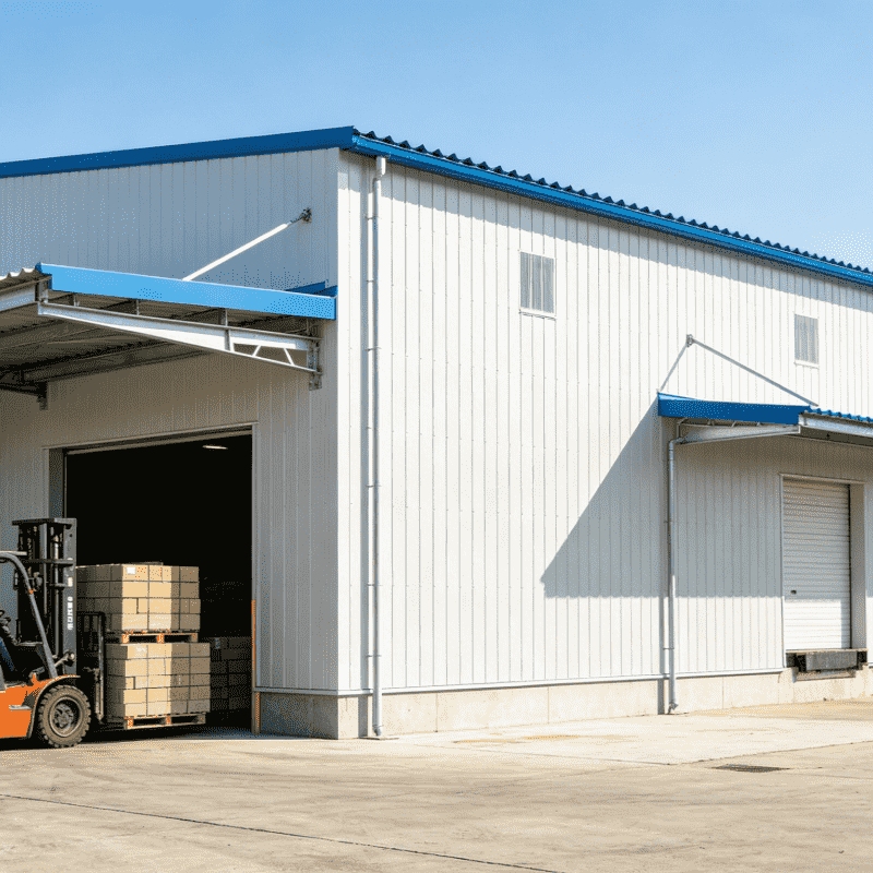 Hangar de stockage préfabriqué à faible coût d'entrepôt à cadre en acier à un étage d'assemblage simple